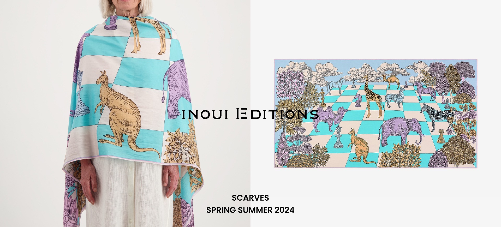 INOUI EDITIONS SCARVES SPRING SUMMER 2024｜H.P.FRANCE公式サイト